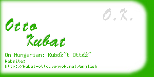 otto kubat business card
